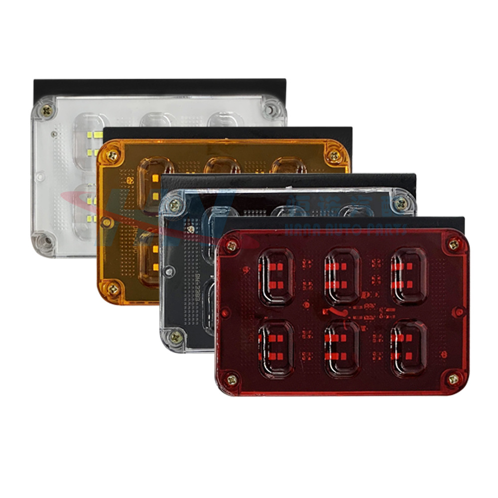 Square flashing edge light, square light, truck flashing edge light, trailer flashing edge light, truck LED flashing edge light full figure