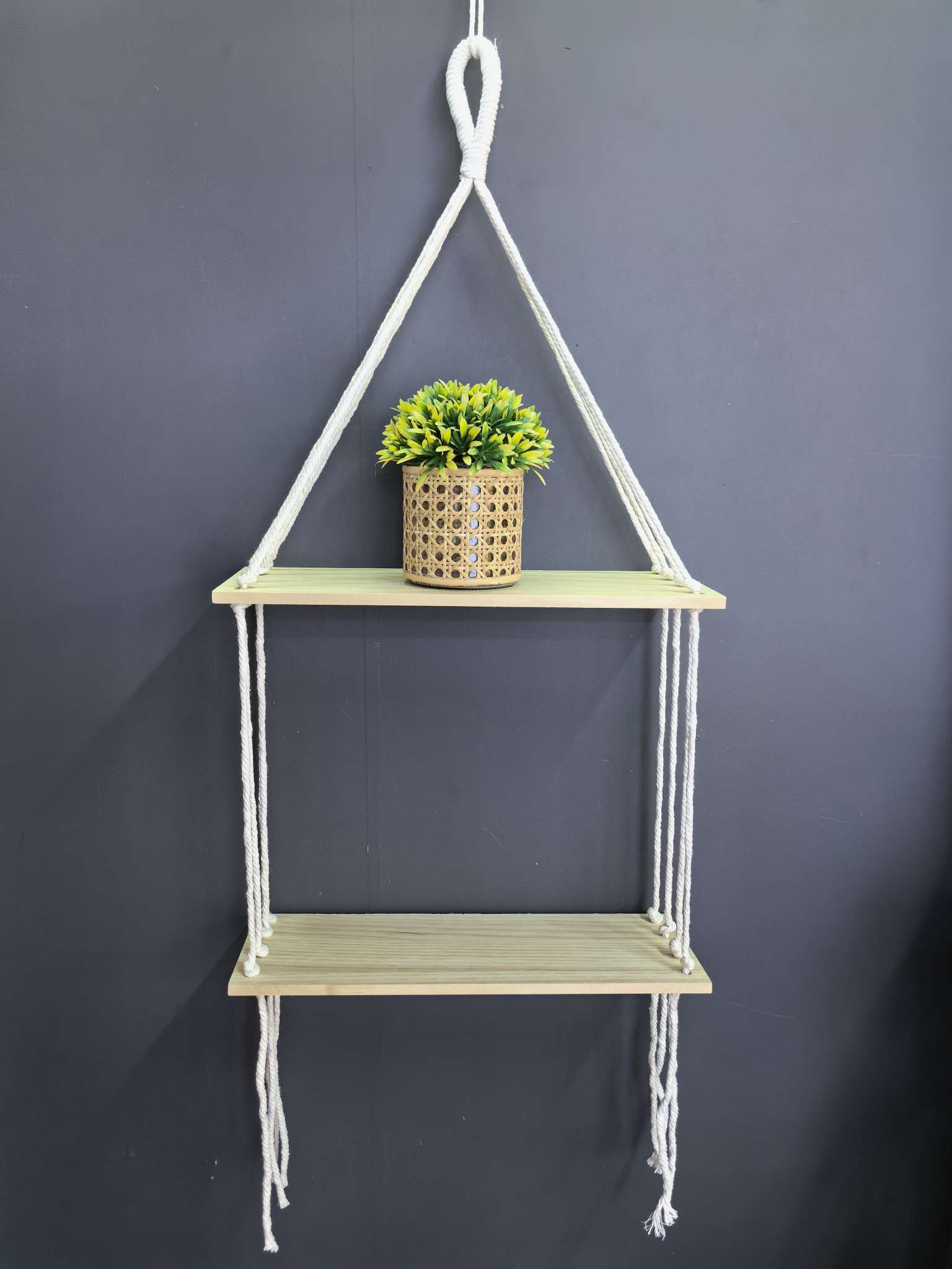 纯手工置物架棉绳编织置物架简易置物架可以收纳物品适用于民宿酒店家居置物架置物架详情图17