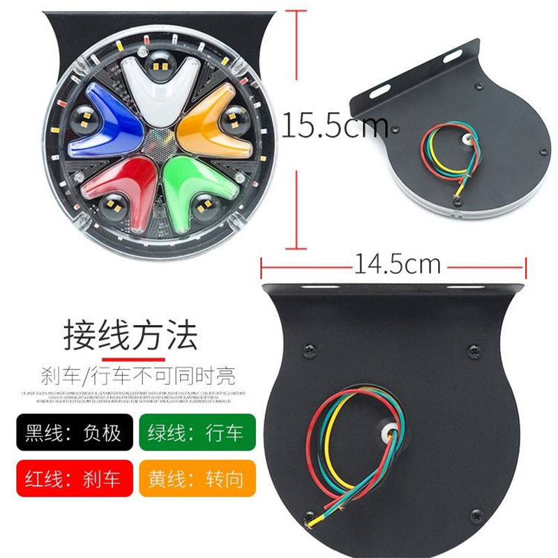 货车12V24vled防水导光示廓警示爆闪灯转向灯倒车刹车后尾防雾灯细节图