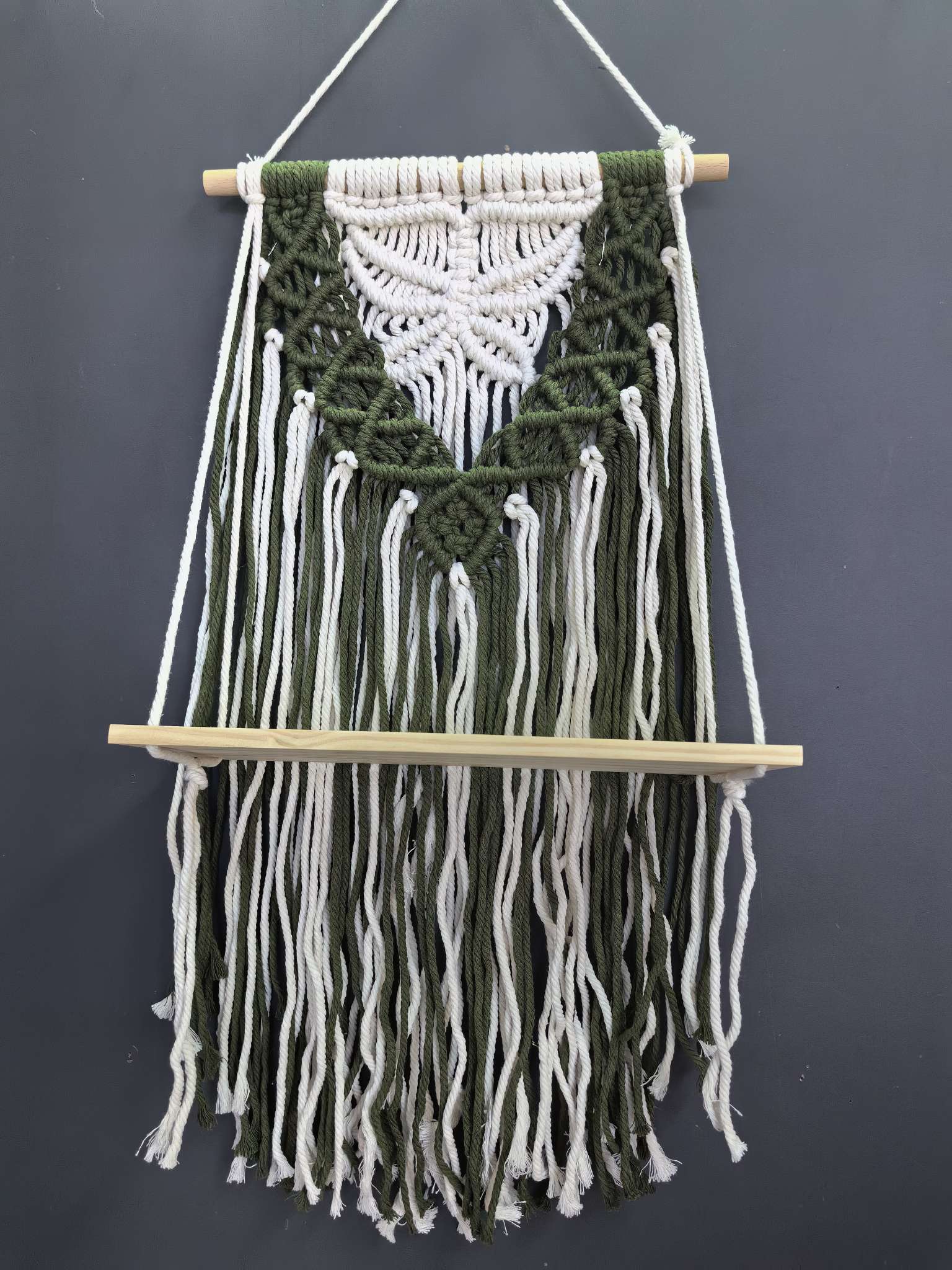 纯手工置物架棉绳编织置物架简易置物架可以收纳物品适用于民宿酒店家居置物架置物架详情图15