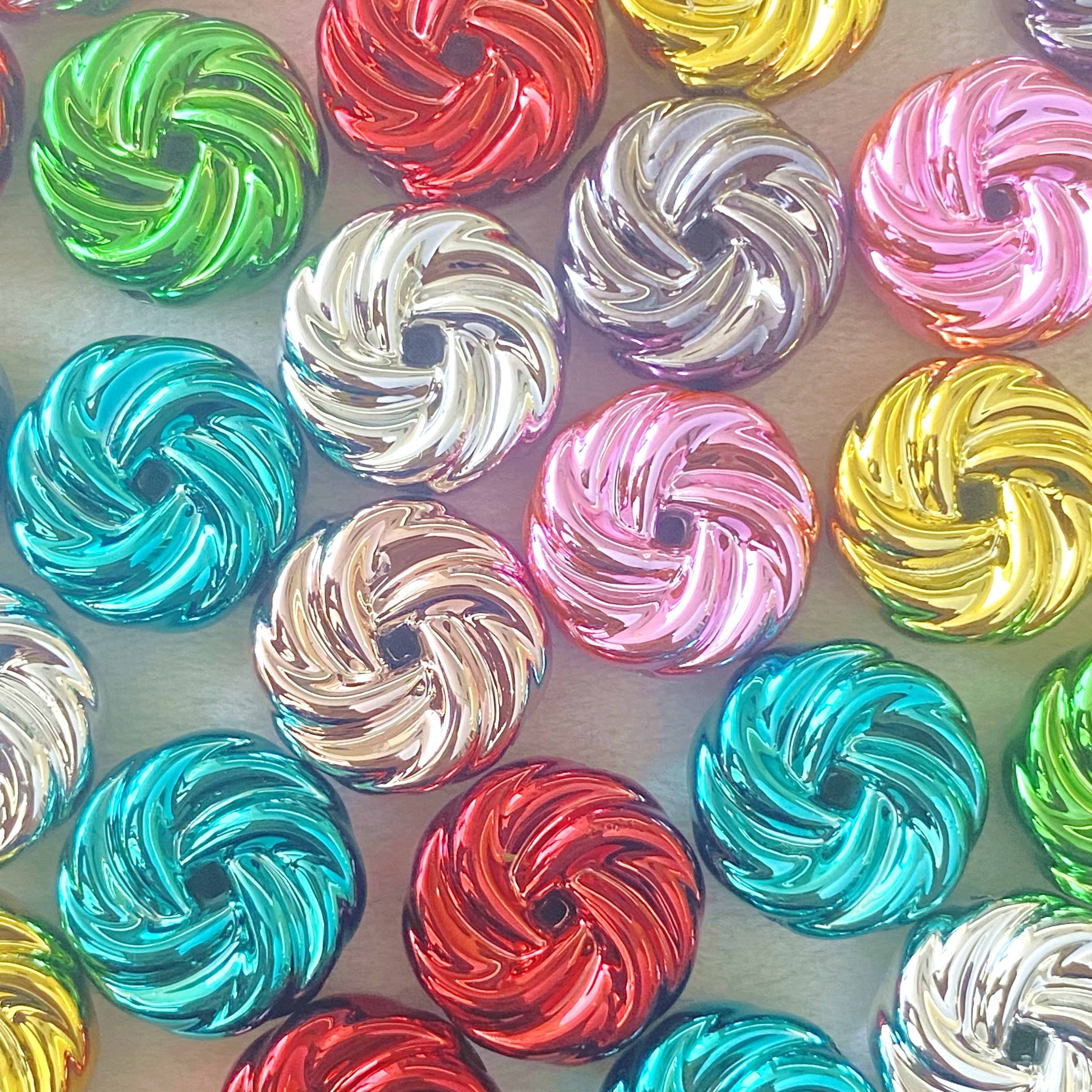 Acrylic electroplated metal cookie creative diy mobile phone pendant chain/pendant key chain accessory making materials Specification image