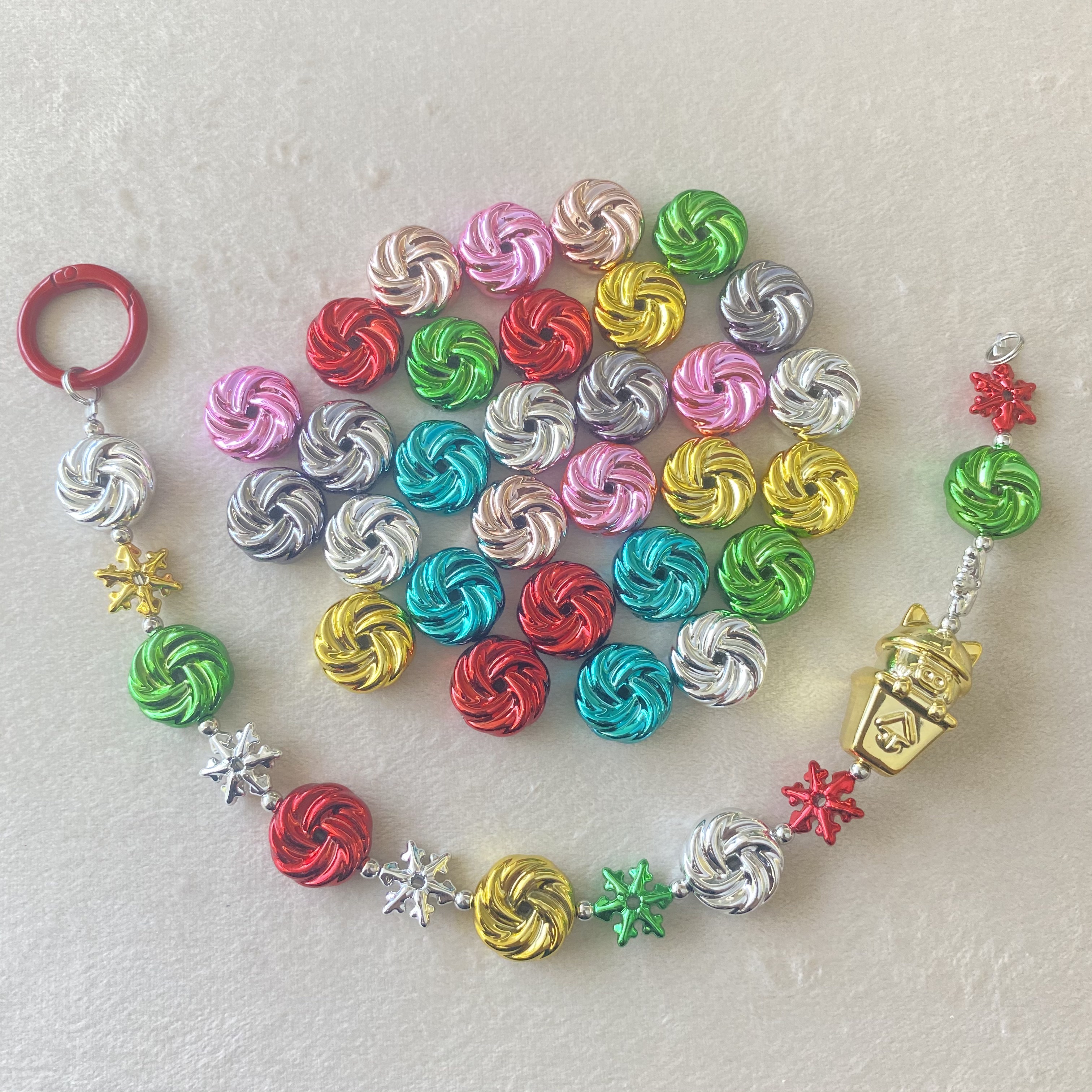 Acrylic electroplated metal cookie creative diy mobile phone pendant chain/pendant key chain accessory making materials details Picture