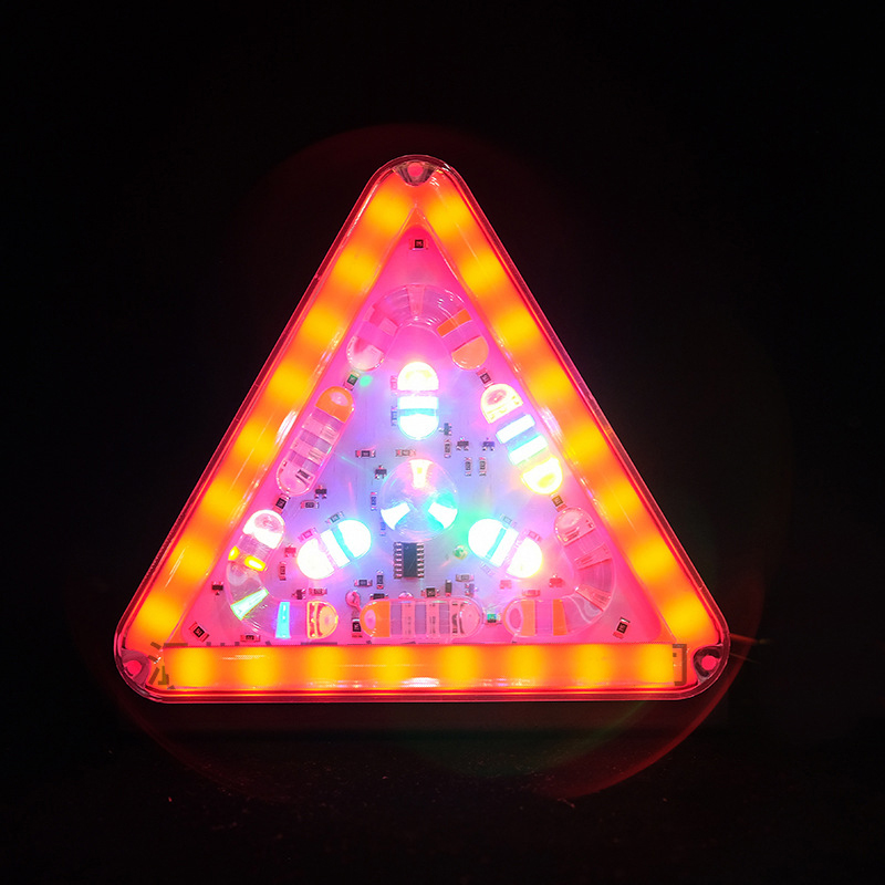 24VLED triangular flashing fog lights, truck lights, truck taillights, triangular flashing fog lights, truck side lights, taillights Specification drawing