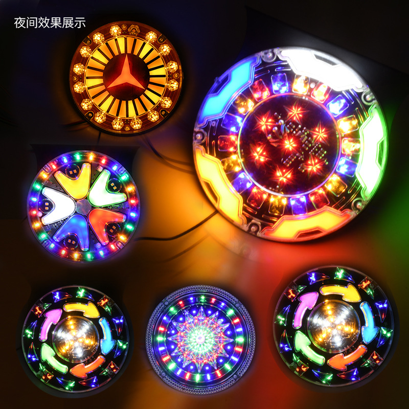 24VLED fog light guide, truck taillight indicator light, signal light, cross-border truck taillight, seven-color strobe reversing light Specification image