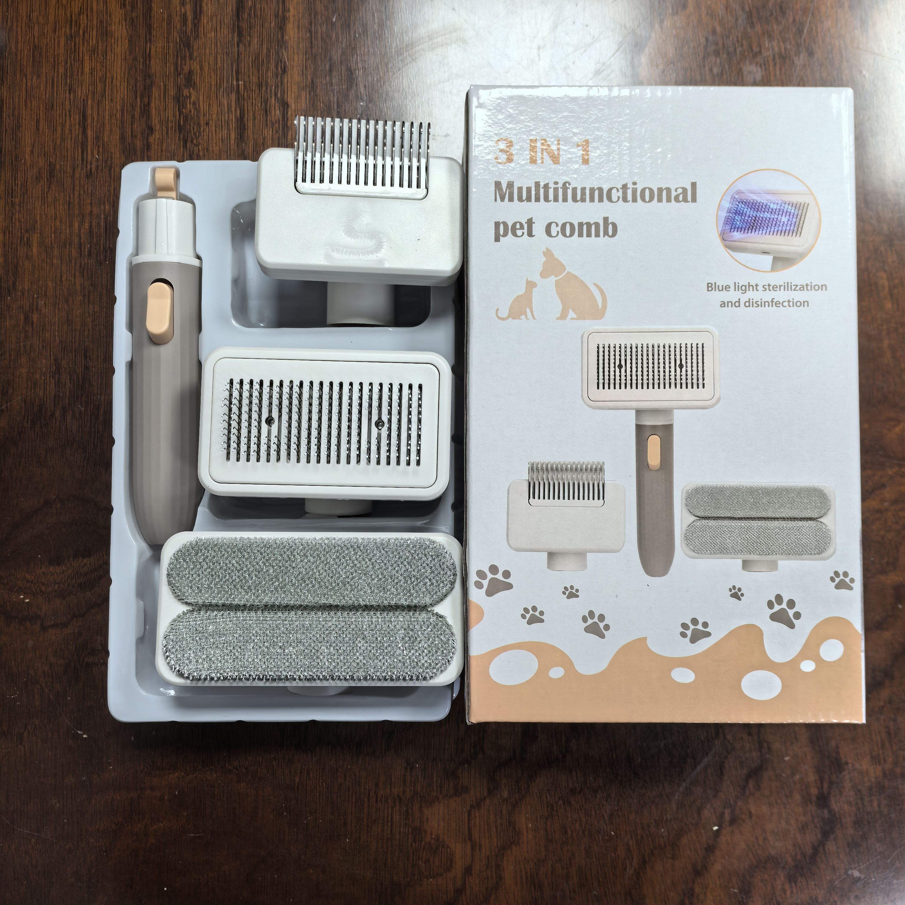 Three-in-one pet hair remover, pet comb, pet hair comb, pet supplies Item Picture