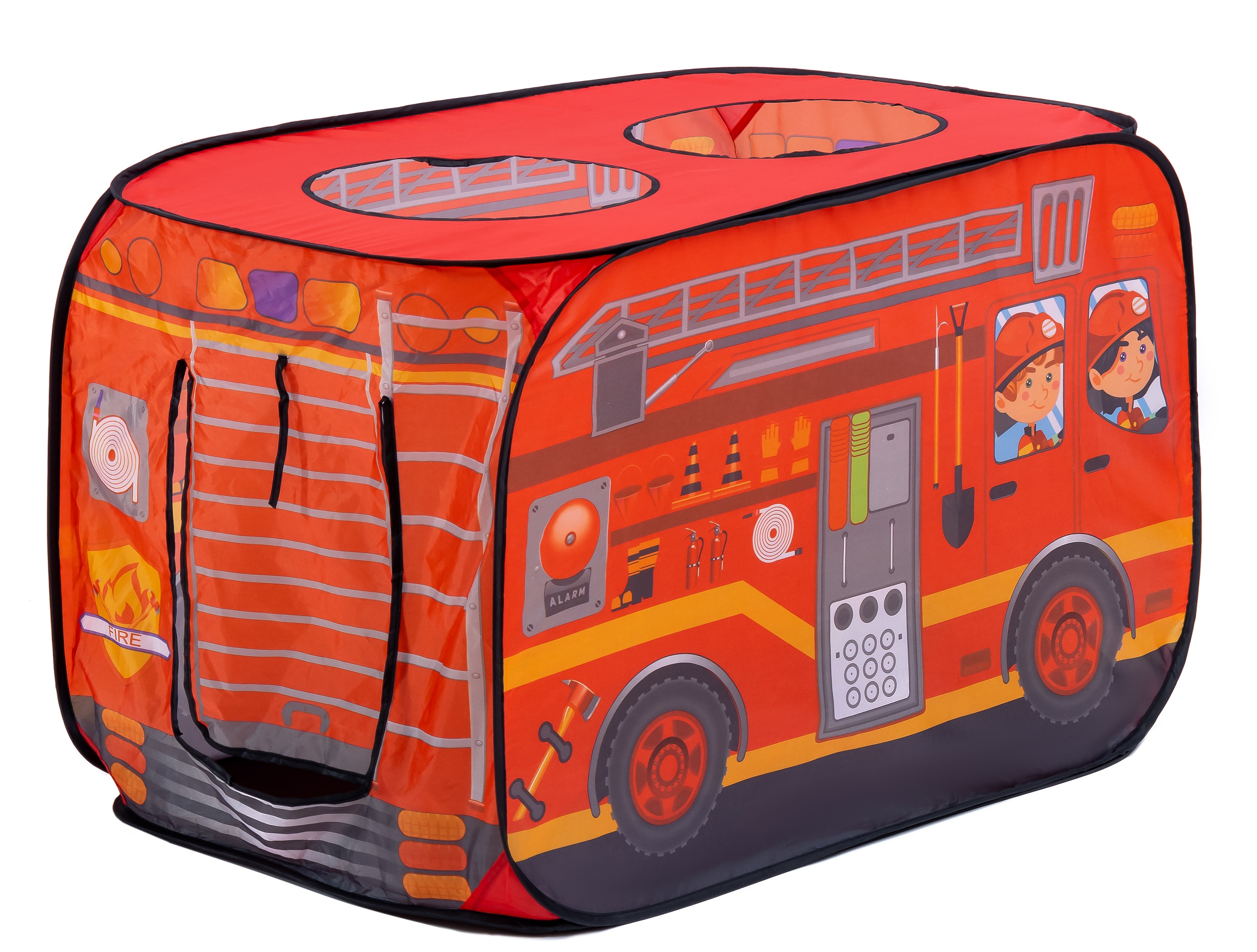 HAPPY MORE消防车帐篷儿童玩具帐篷过家家游戏屋球池儿童帐篷红色帐篷投球游戏屋白底实物图