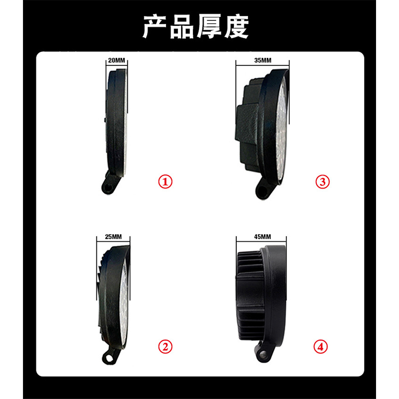 Colorful Firewheel car truck General modified LED work light, truck refraction light, auxiliary light, daytime running light Item Picture