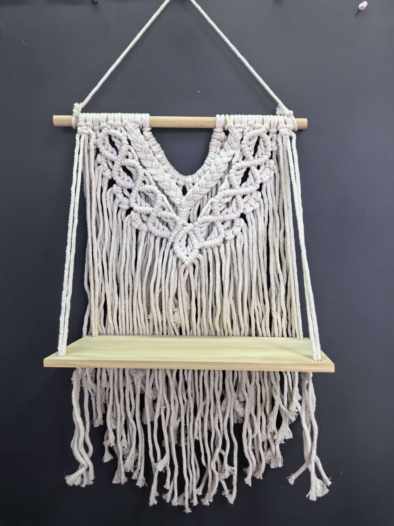 纯手工置物架棉绳编织置物架简易置物架可以收纳物品适用于民宿酒店家居置物架置物架详情图14