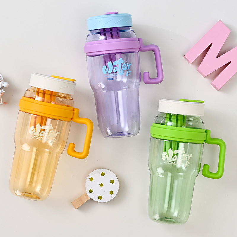 Z37-H854 High appearance level straw cup, large capacity office tea cup with tea filter straw coffee cup Specification image