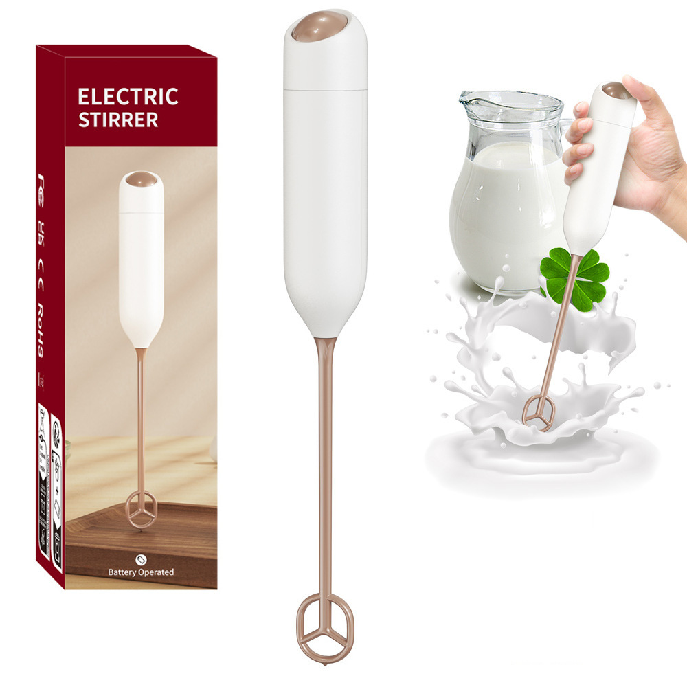 奶油风咖啡打奶泡器 两用电动牛奶搅拌器手持无线打蛋器