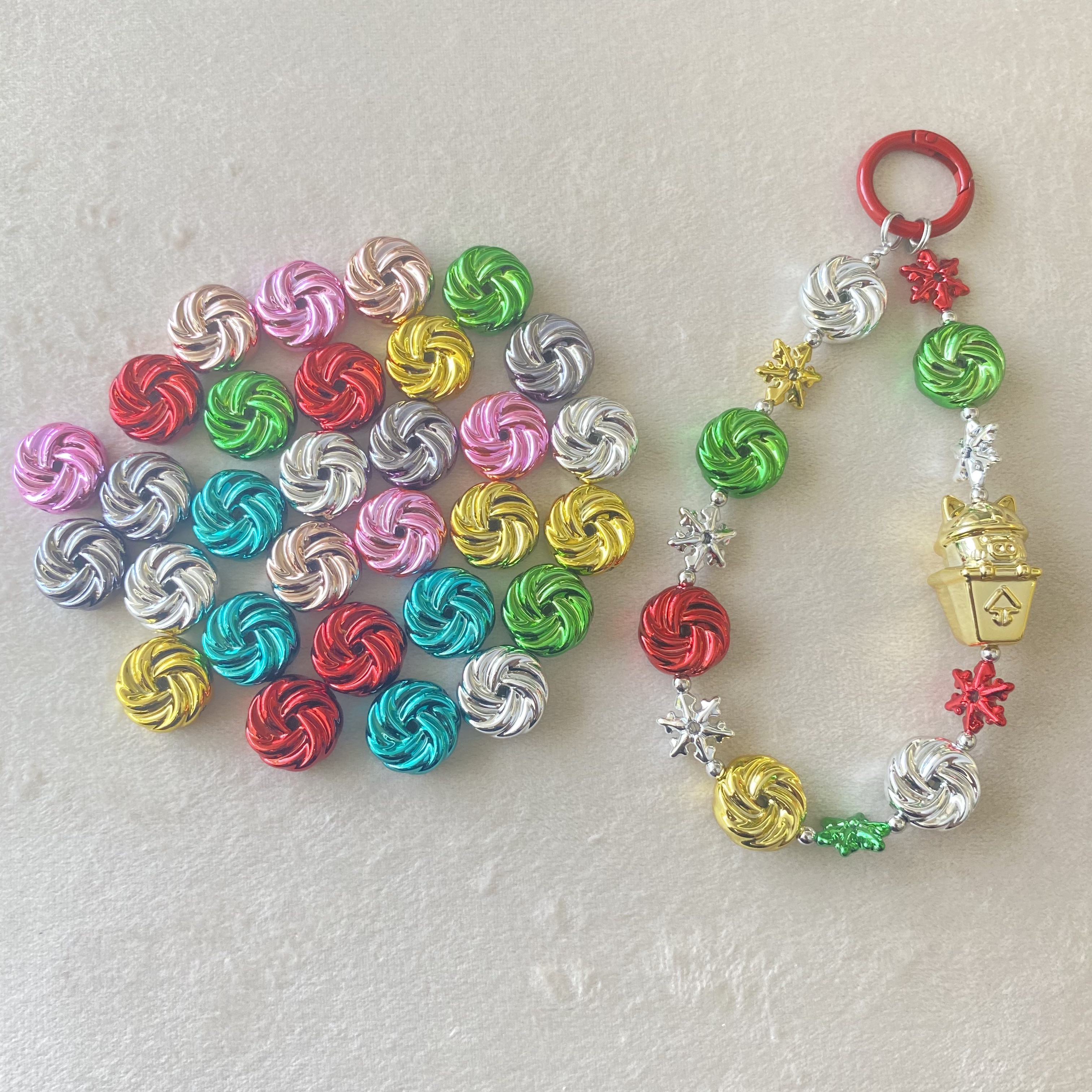 Acrylic electroplated metal cookie creative diy mobile phone pendant chain/pendant key chain accessory making materials