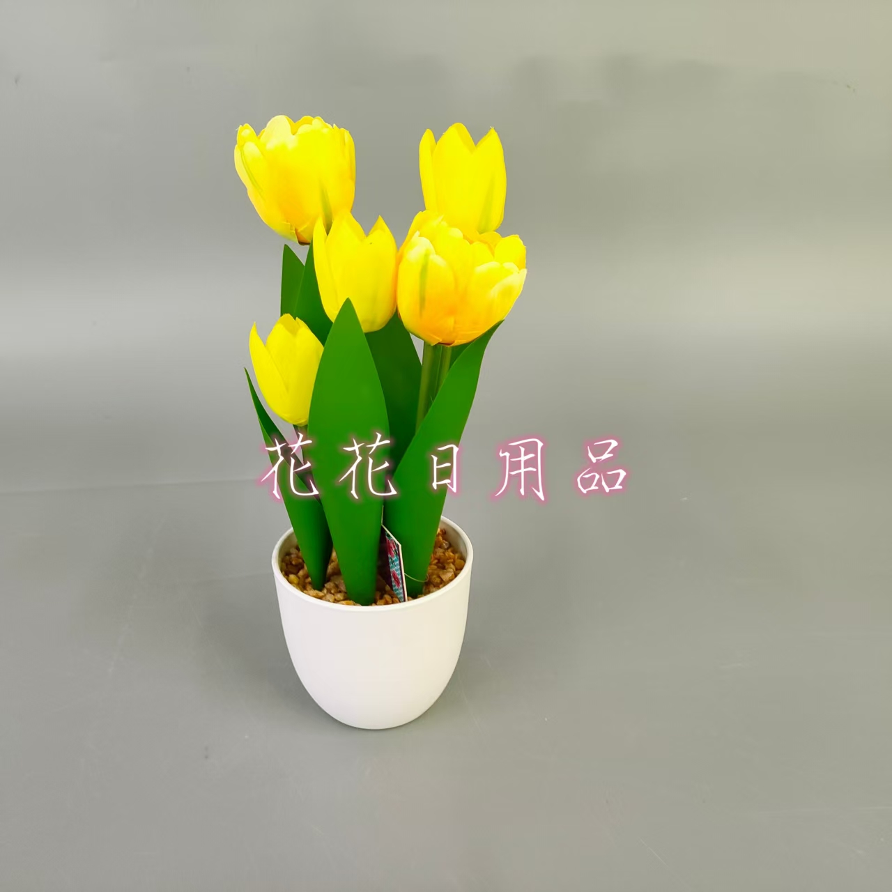 Artificial flowers, artificial flower bonsai, plastic POTS, irregular tulips, decorative items details Picture