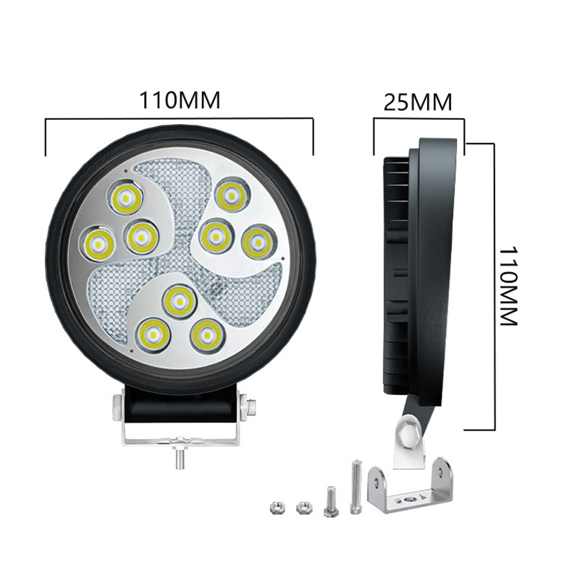 Colorful Firewheel car truck General modified LED work light, truck refraction light, auxiliary light, daytime running light details Picture