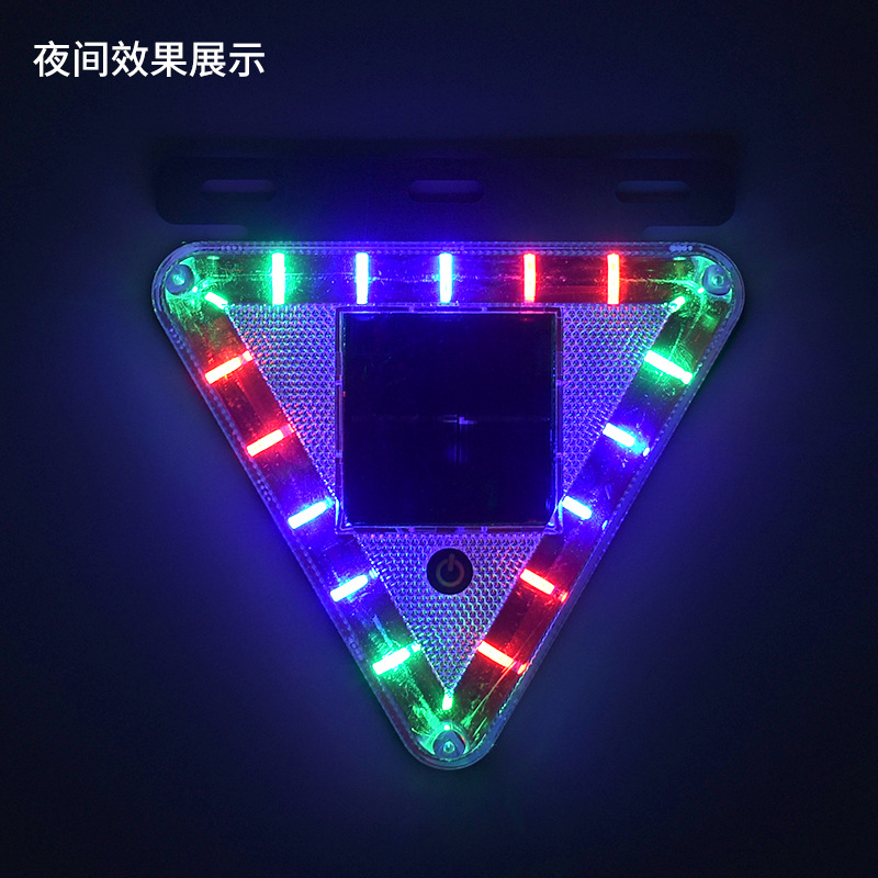 厂家直销通用LED太阳能三角爆闪灯货车工作灯警示灯卡车边灯尾灯细节图