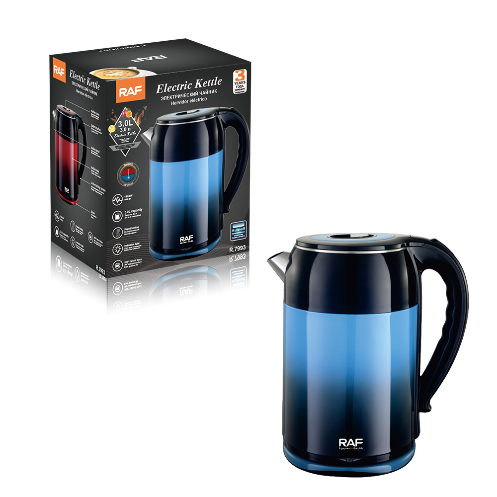 RAF European standard household wholesale 3L stainless steel inner liner electric kettle, quick kettle heating, automatic power-off, kettle boiling Specification drawing