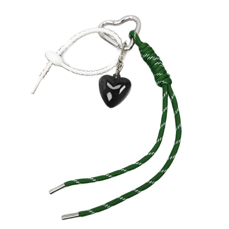 The new woven rope keychain pendant is simple and versatile. It is a MIU-style bag accessory and a short mobile phone lanyard detail image 6