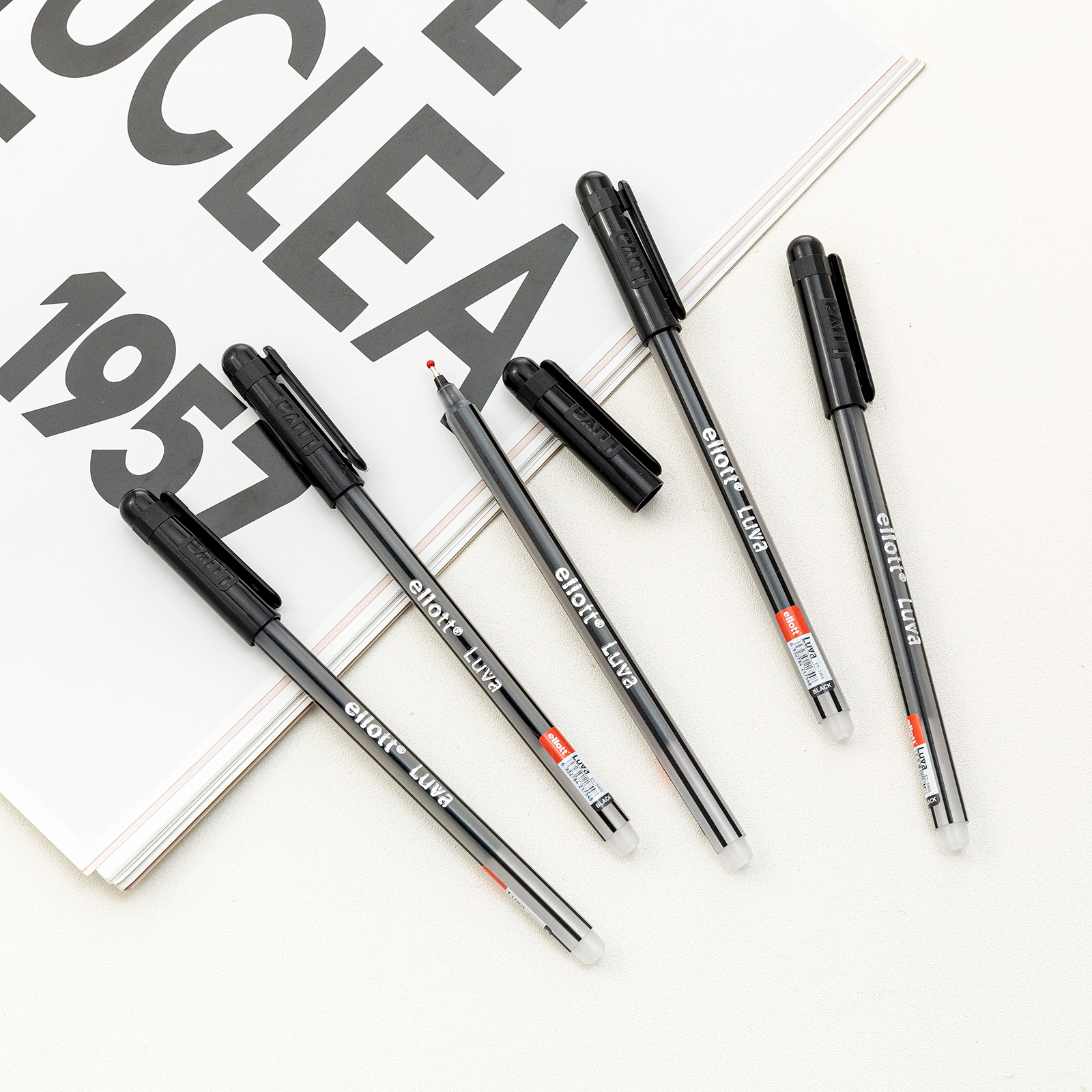 cello brand Smooth Writing Long Cap Ballpoint Pen ET-2406-black details Picture