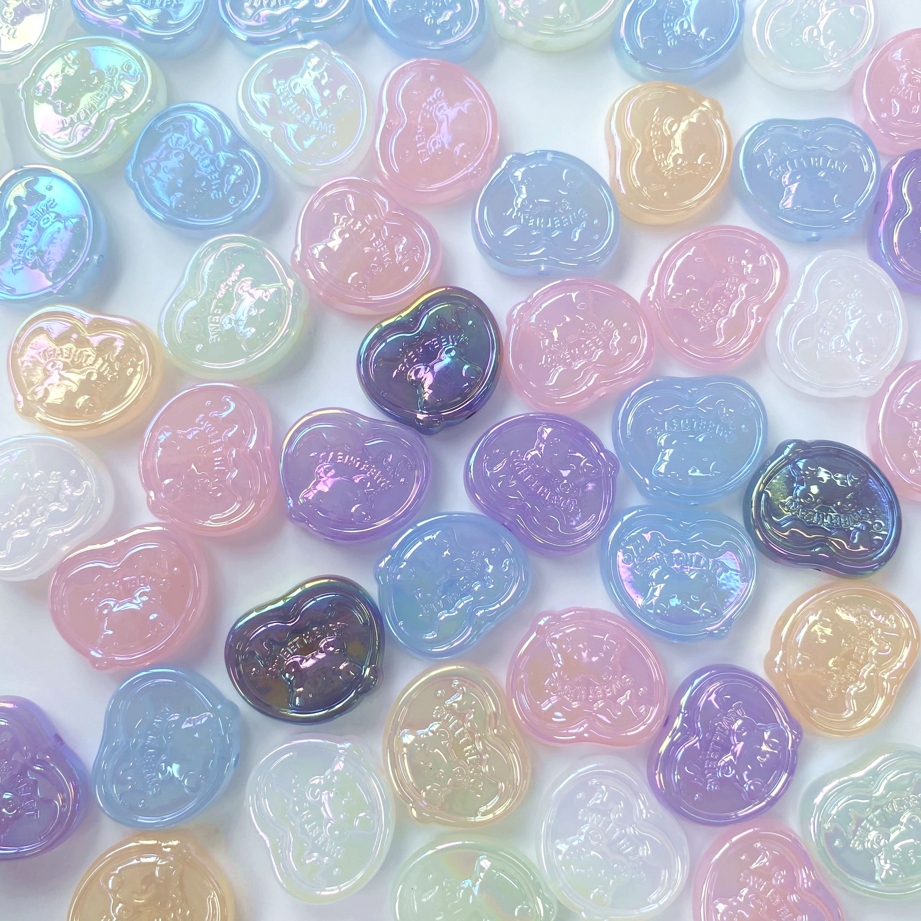 Acrylic uv jelly sweetheart bear piece creative diy mobile phone chain pendant/key pendant accessory material production
