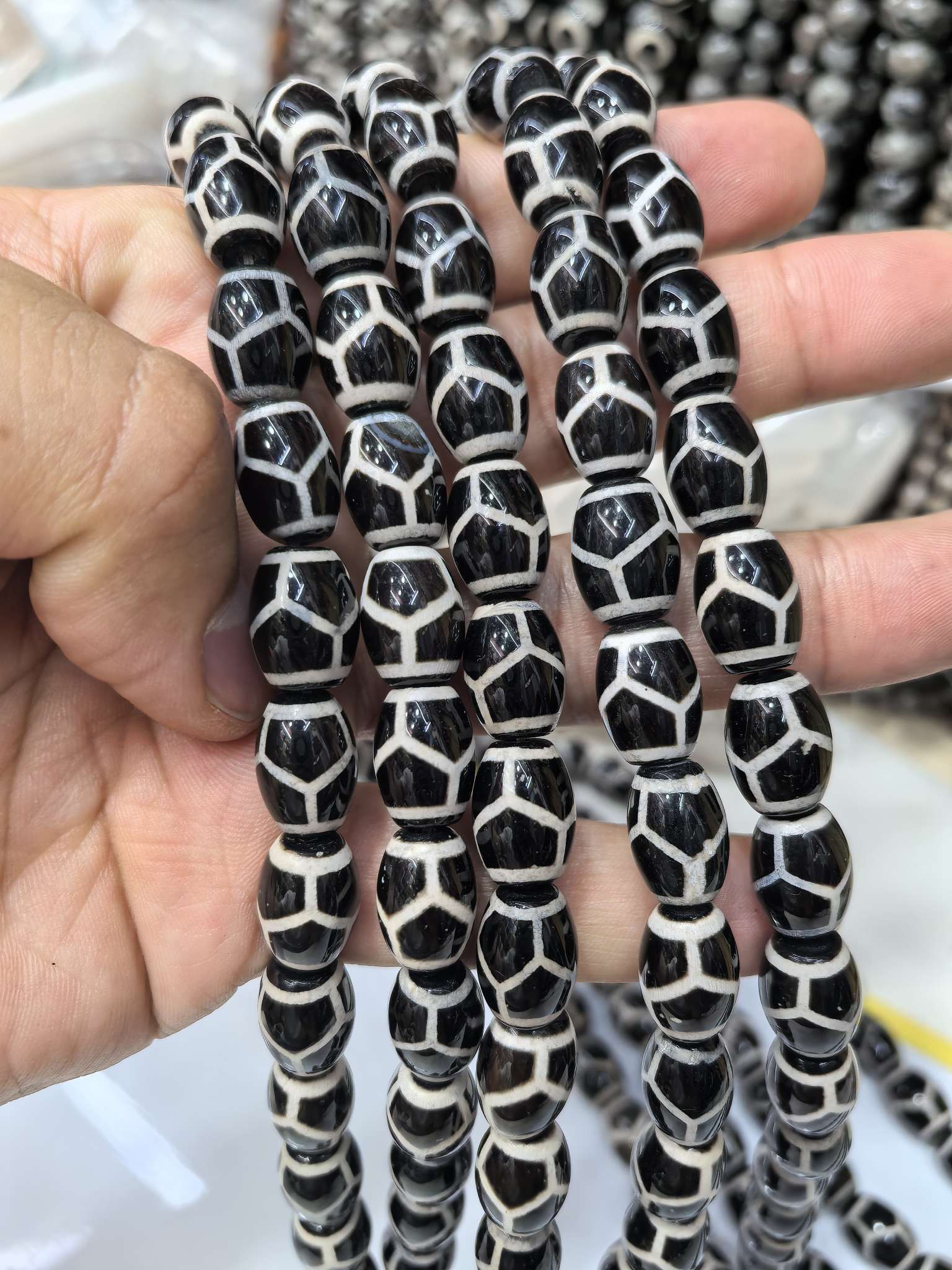 天然石玛瑙天珠散珠10×14龟壳款欢迎来样咨询串珠散珠串珠散珠产品图
