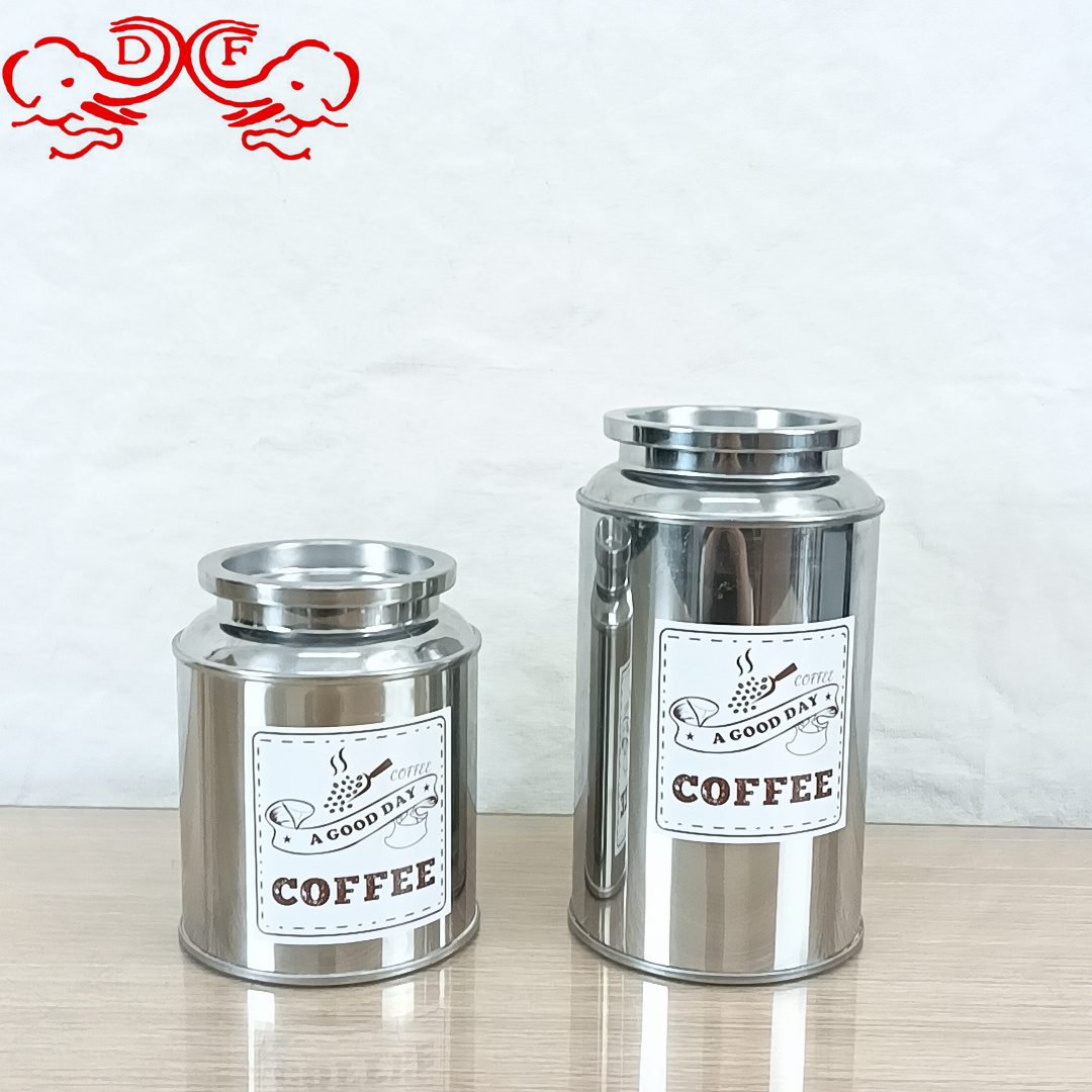 DF99118 stainless steel coffee powder storage tank, sealed tank, preservation tank, round storage tank, cat and dog food storage tank, DF TRADINGHOUSE Specification image