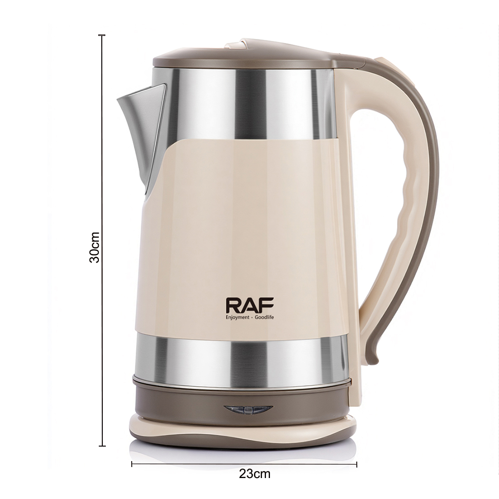 RAF European standard household wholesale stainless steel inner liner electric kettle 3L quick kettle heating automatic power-off kettle Item Picture