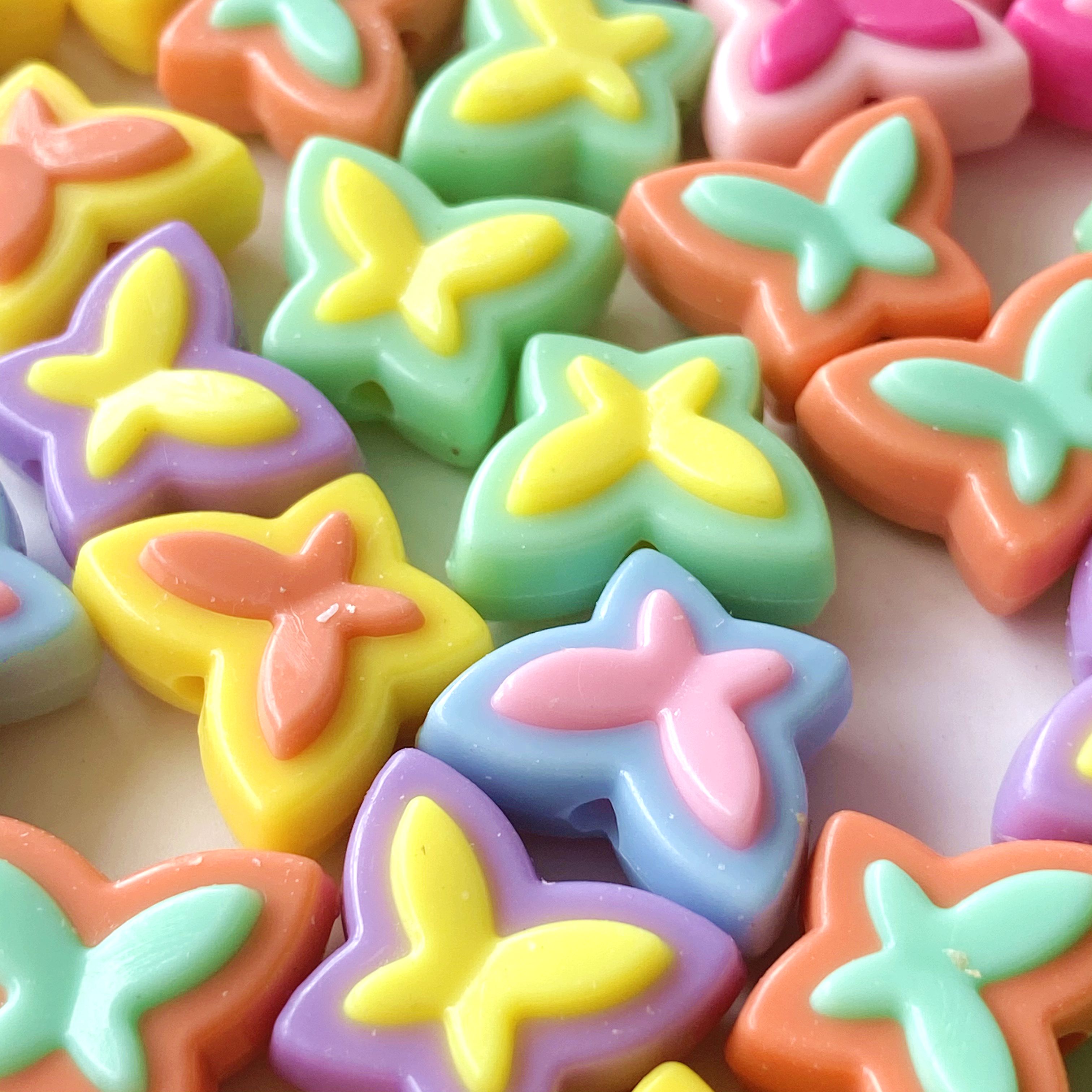 Acrylic multi-color bow creative diy mobile phone pendant and key pendant accessory material production Item Picture