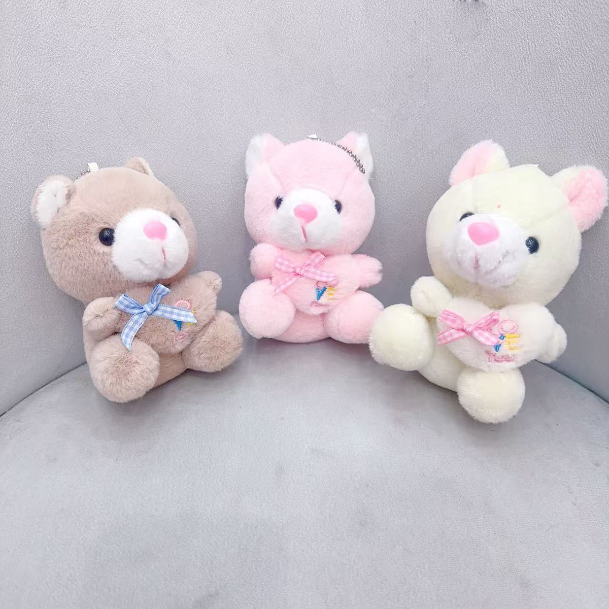 Plush pendants, bear toys, dolls, plush toys, cute cartoon characters, safe materials, children's gifts, grabppers, spillers details Picture