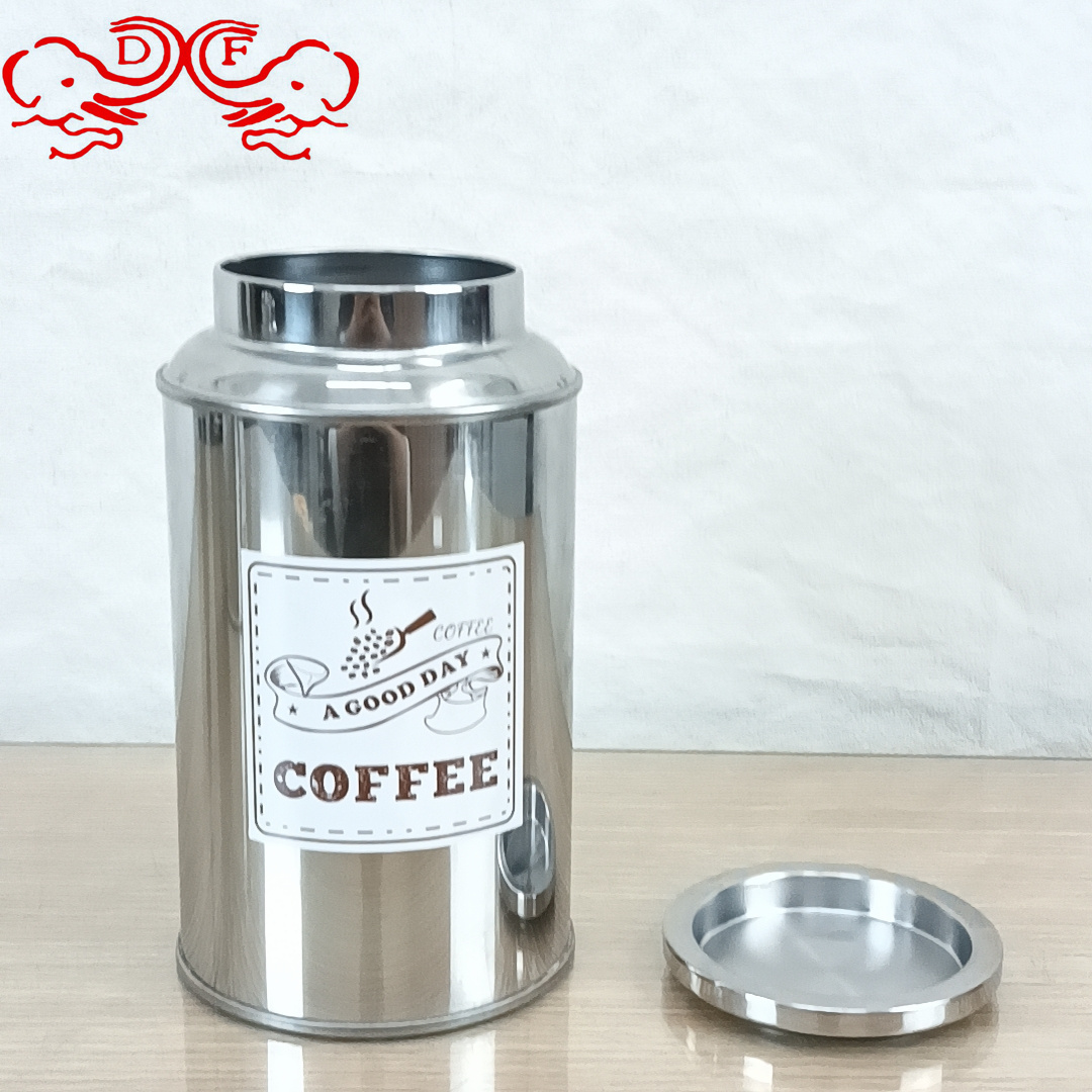 DF99118 stainless steel coffee powder storage tank, sealed tank, preservation tank, round storage tank, cat and dog food storage tank, DF TRADINGHOUSE