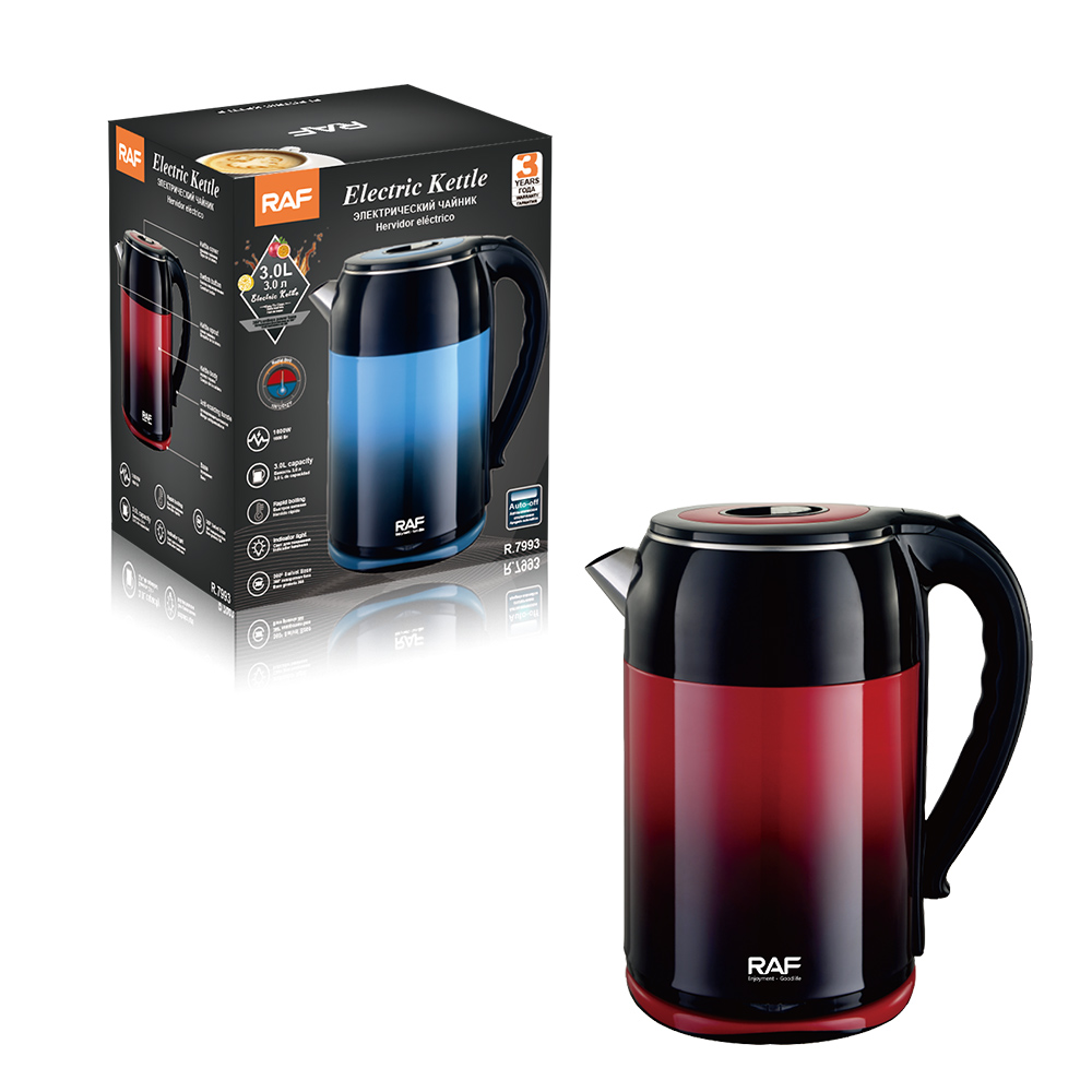 RAF European standard household wholesale 3L stainless steel inner liner electric kettle, quick kettle heating, automatic power-off, kettle boiling details Picture