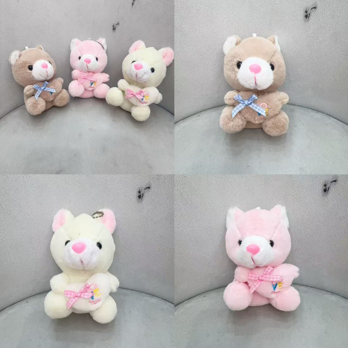 毛绒挂件熊玩具娃娃玩偶毛绒玩具可爱卡通形象安全材质儿童礼物抓机抛洒