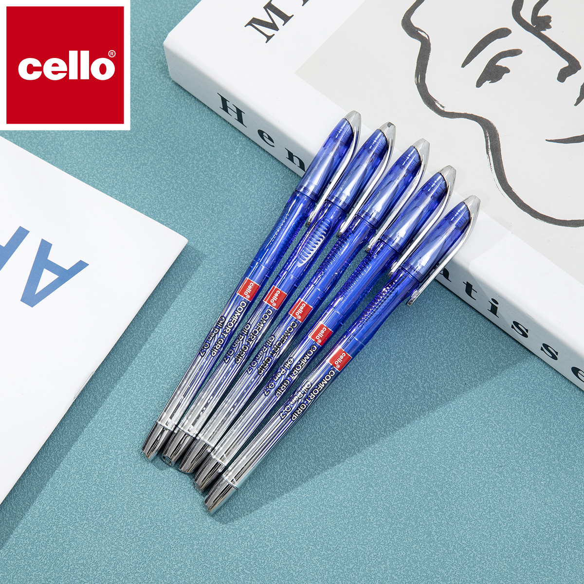 Гладкая письменность карты cello — прямоугольная шариковая ручка CL-1169 details Picture