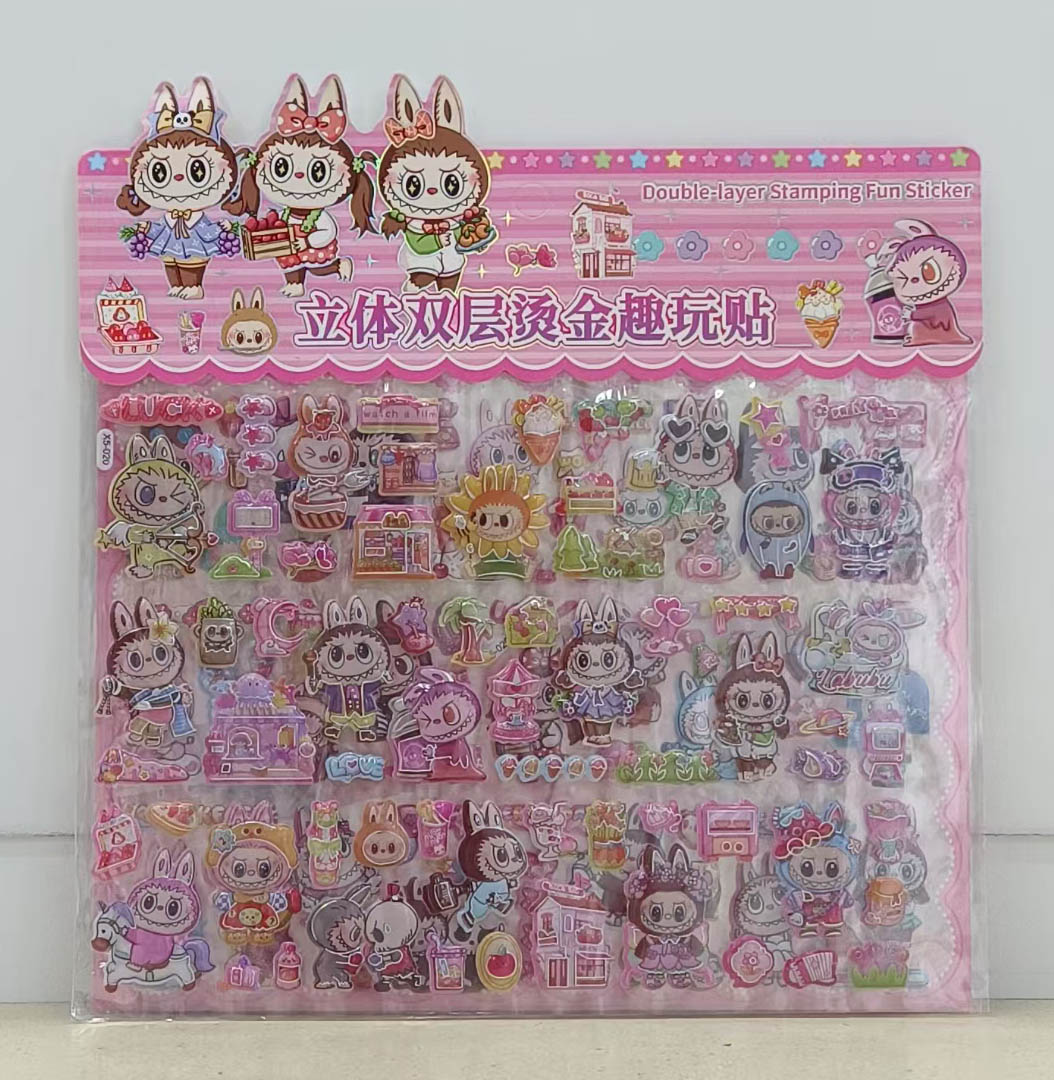 X5 Double-layer gilded bubble stickers details Picture