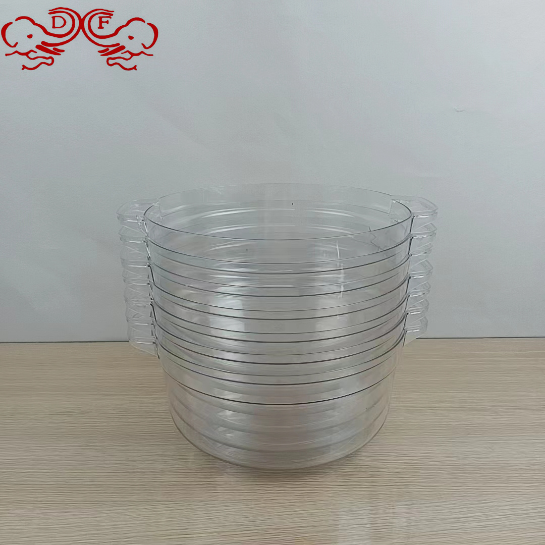 DF68915 2880双耳透明收纳盆加厚圆形冷饮储物盆干货展示收纳桶DF TRADING HOUSE