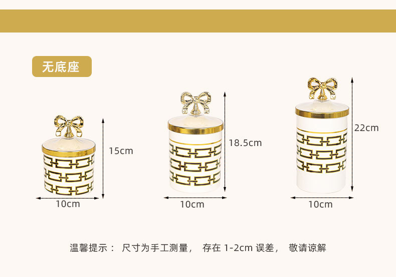 X10-6899-2A Foreign trade European-style gilded candy jar with lid, carved light luxury living room decoration, storage and savings jar detail image 3