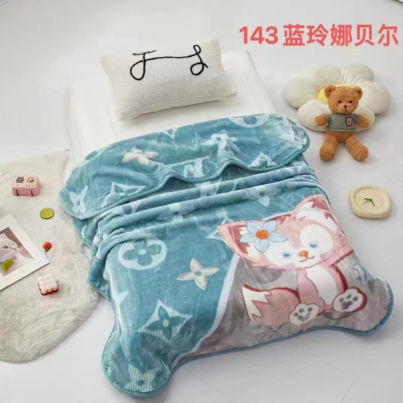 Manufacturer's in-stock baby blanket, newborn small blanket, super transparent double-layer thickened edge, kindergarten nap cloud blanket, children's blanket, warm little blanket for babies