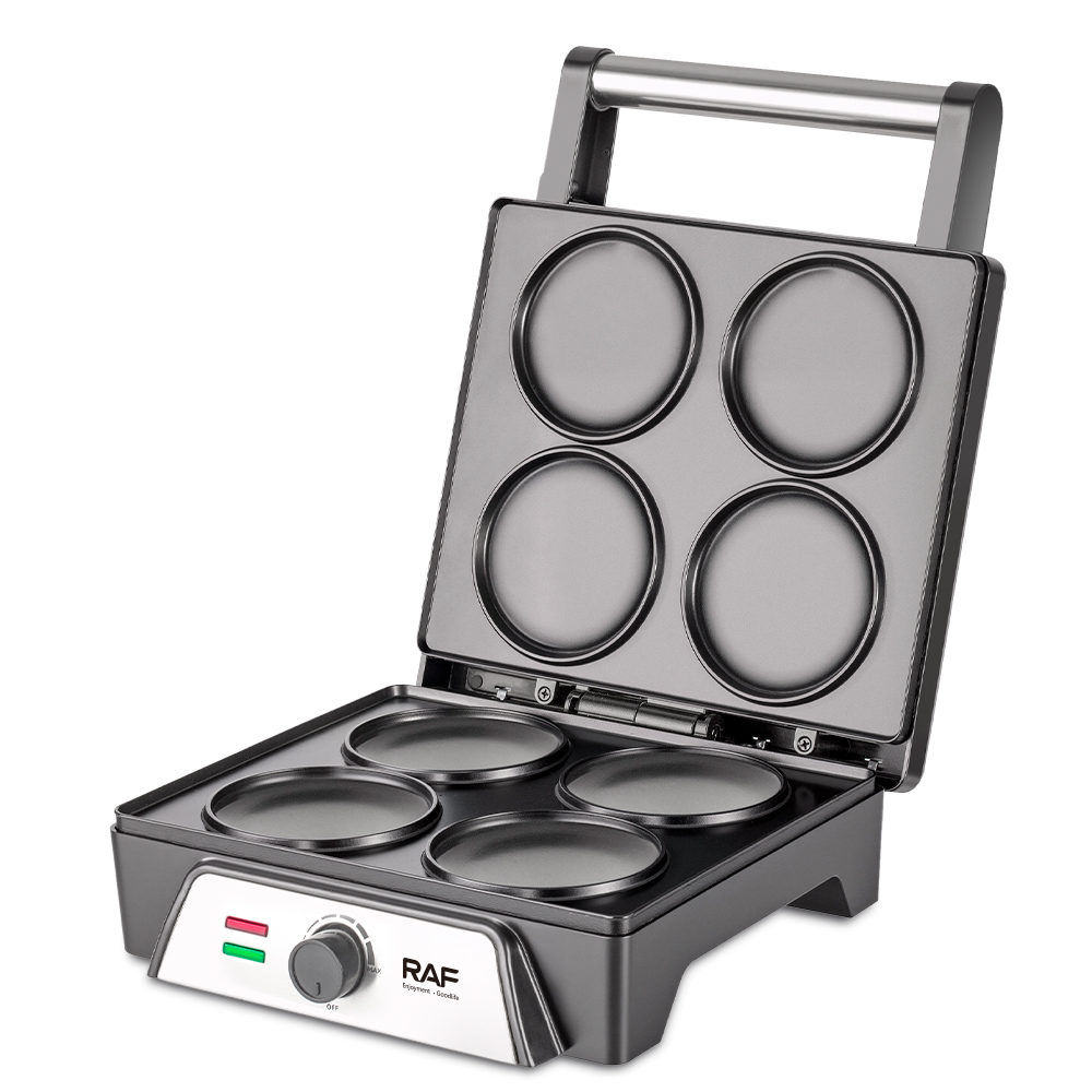 RAF European standard cross-border household round pancake machine, non-stick coating, double-sided uniform heating waffle machine, thin pancake machine Application Scenario