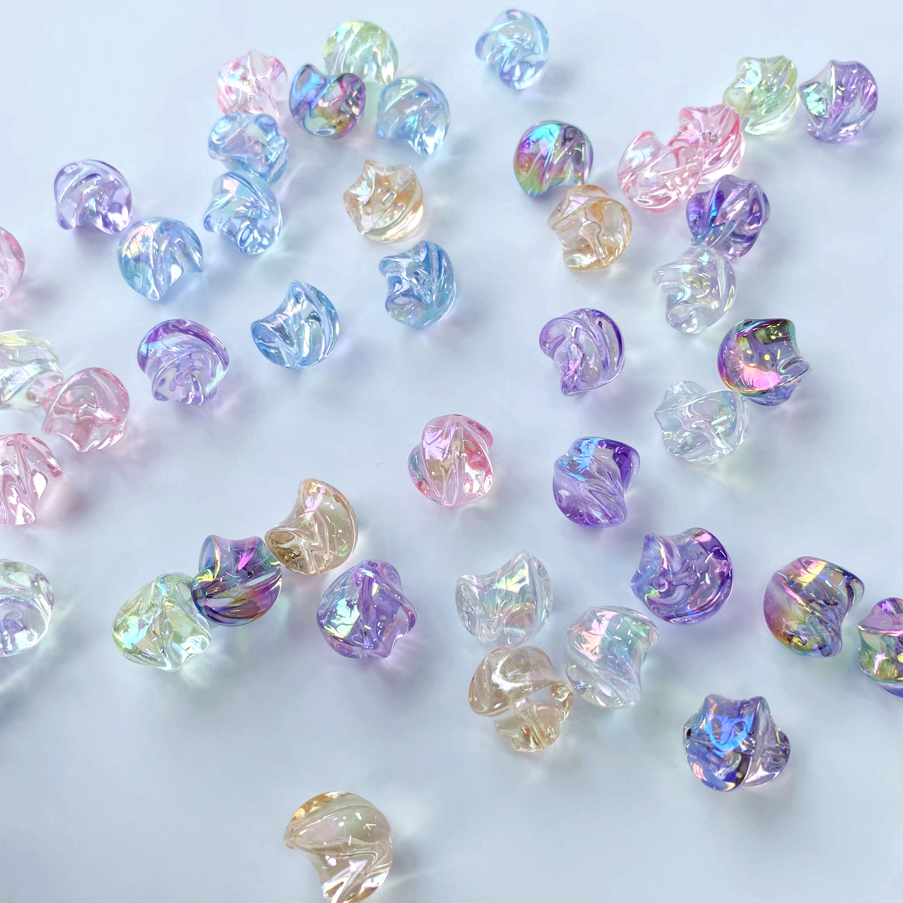Acrylic uv ice-transparent perforated Twist-off diy pendant/mobile phone chain keychain pendant accessory material production details Picture