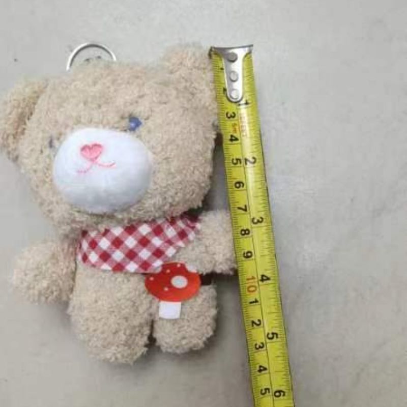 12公分大头颗粒围巾熊婚庆挂件毛绒玩具