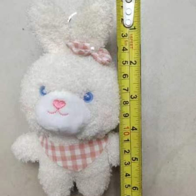 12公分大头颗粒围巾兔婚庆挂件毛绒玩具