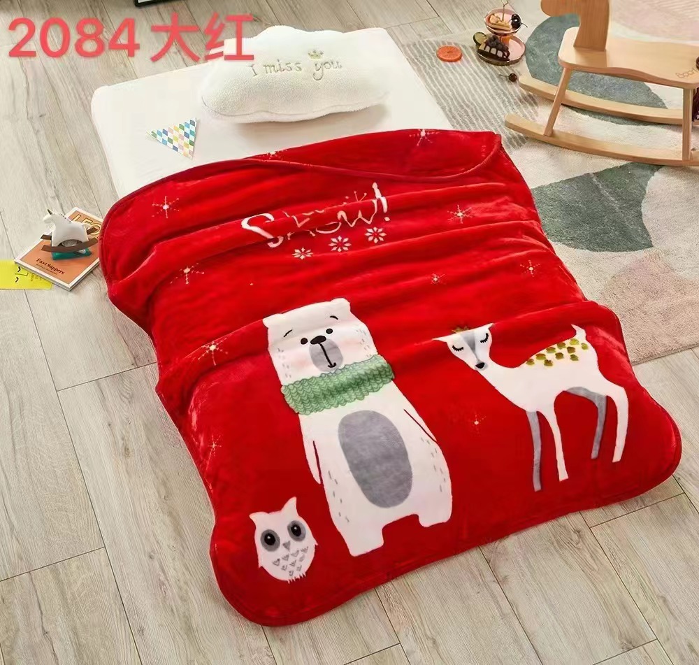 Manufacturer's in-stock baby blanket, newborn small blanket, super transparent double-layer thickened edge, kindergarten nap cloud blanket, children's blanket, warm little blanket for babies Item Picture