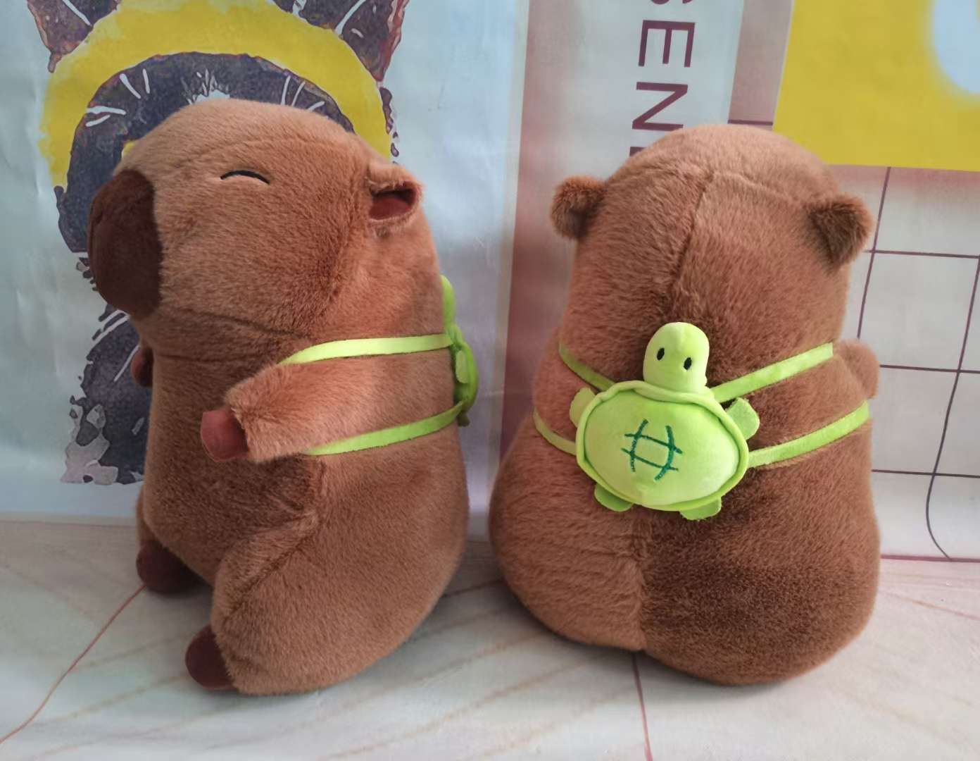 15寸40厘米乌龟卡皮巴拉毛绒娃娃公仔玩偶抱枕创意类