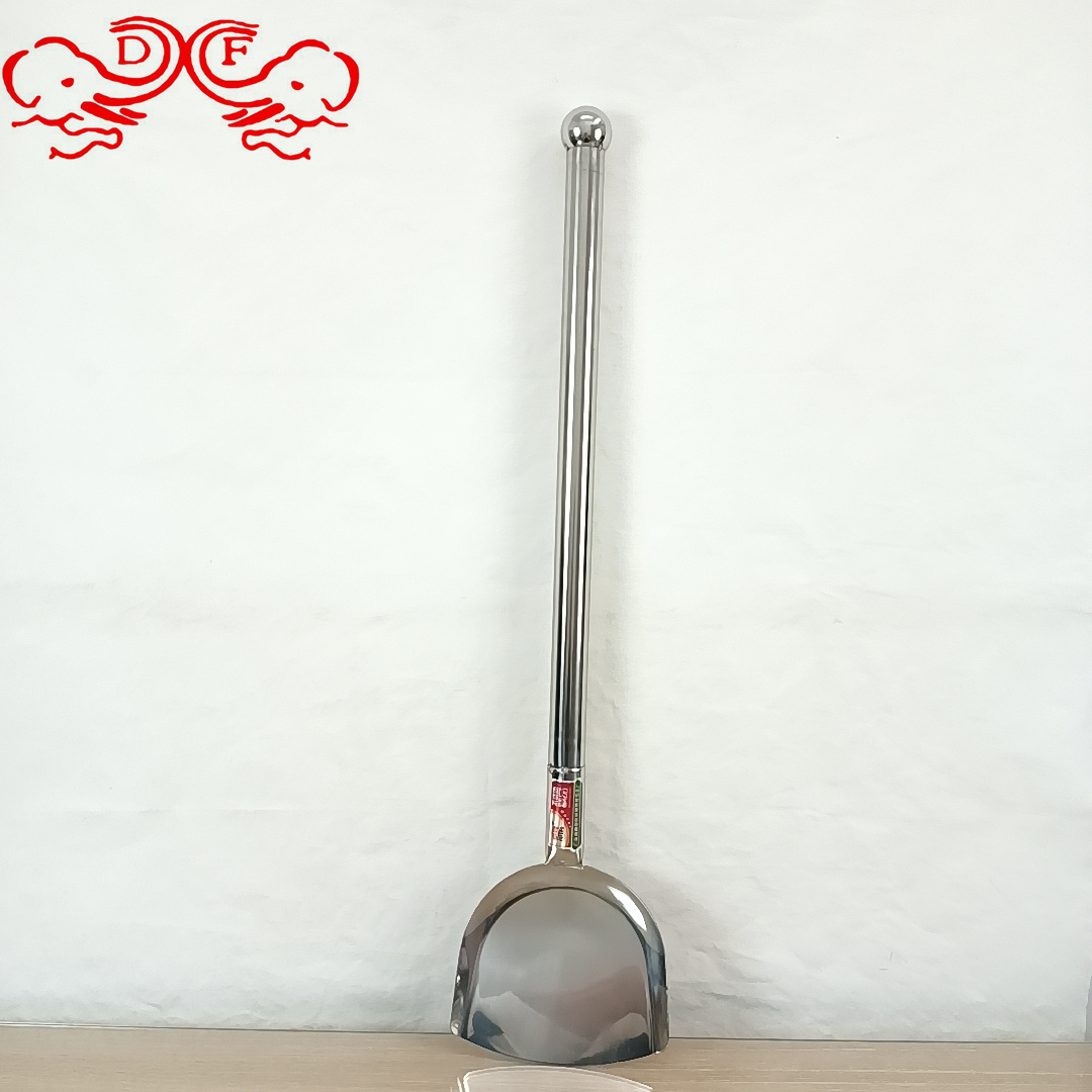 DF99226 Hotel kitchen large pot special large spatula, extra-thick stainless steel kitchenware, large spatula for stir-frying, steel spatula, DF TRADINGHOUSE Application Scenario