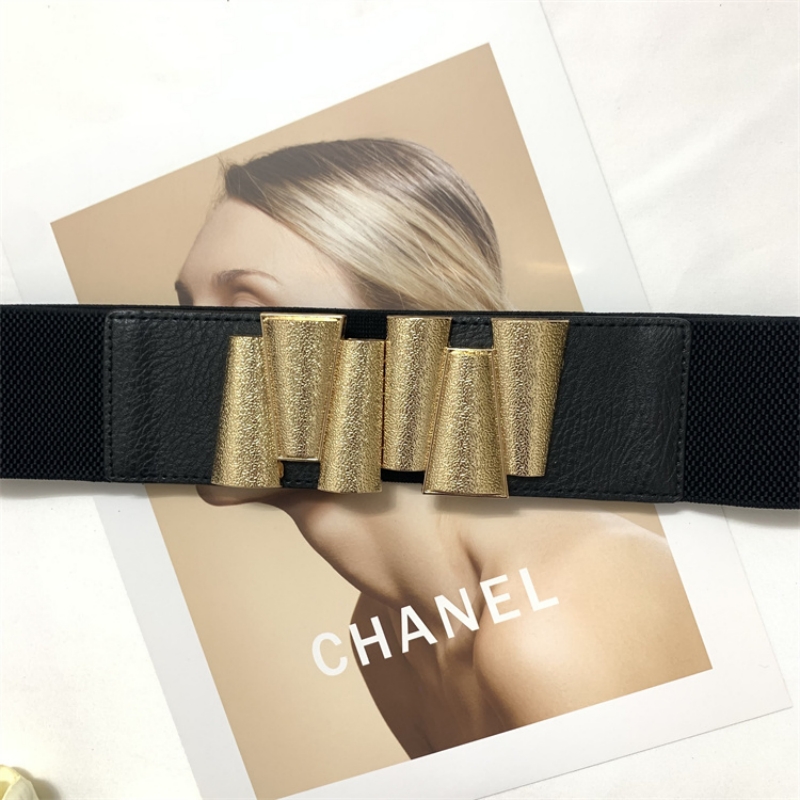 Autumn and winter belt, high-end decorative dress, down jacket paired with suit jacket, fashionable wide black waist belt Specification drawing
