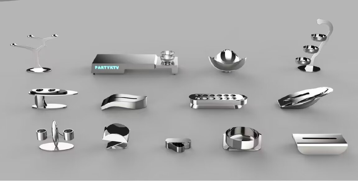 商务会所包厢摆台夜场KTV酒吧会所/Party.K摆件烟灰缸大果盘纸巾盒话筒架详情9