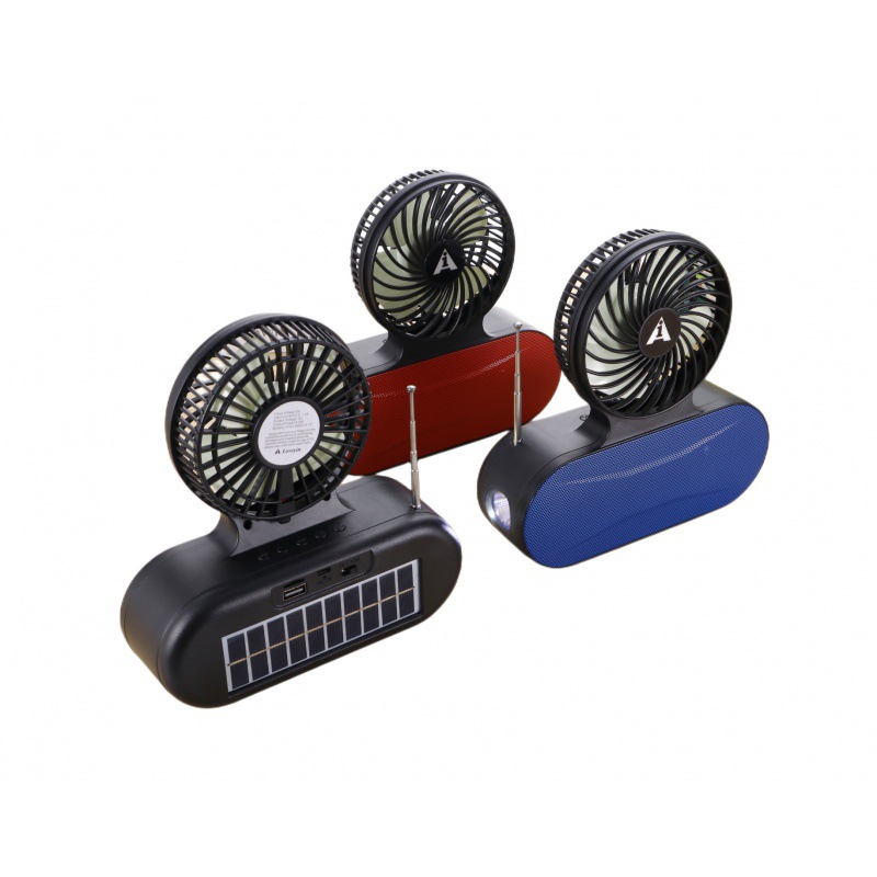 ai-135 solar-powered charging mini fan, African wireless Bluetooth mini Speaker, car mobile portable flashlight Application Scenario