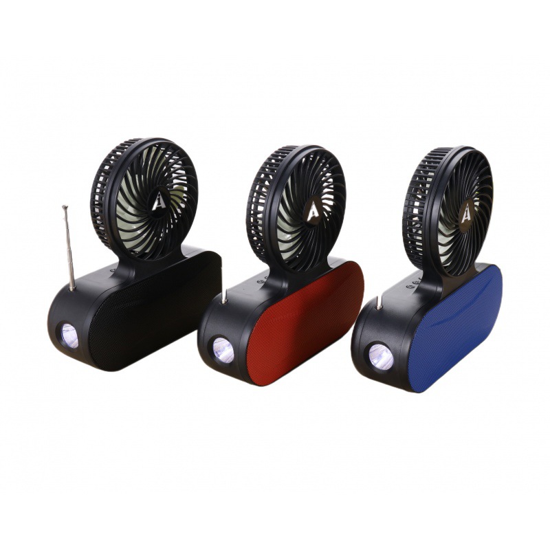 ai-135 solar-powered charging mini fan, African wireless Bluetooth mini Speaker, car mobile portable flashlight Specification image