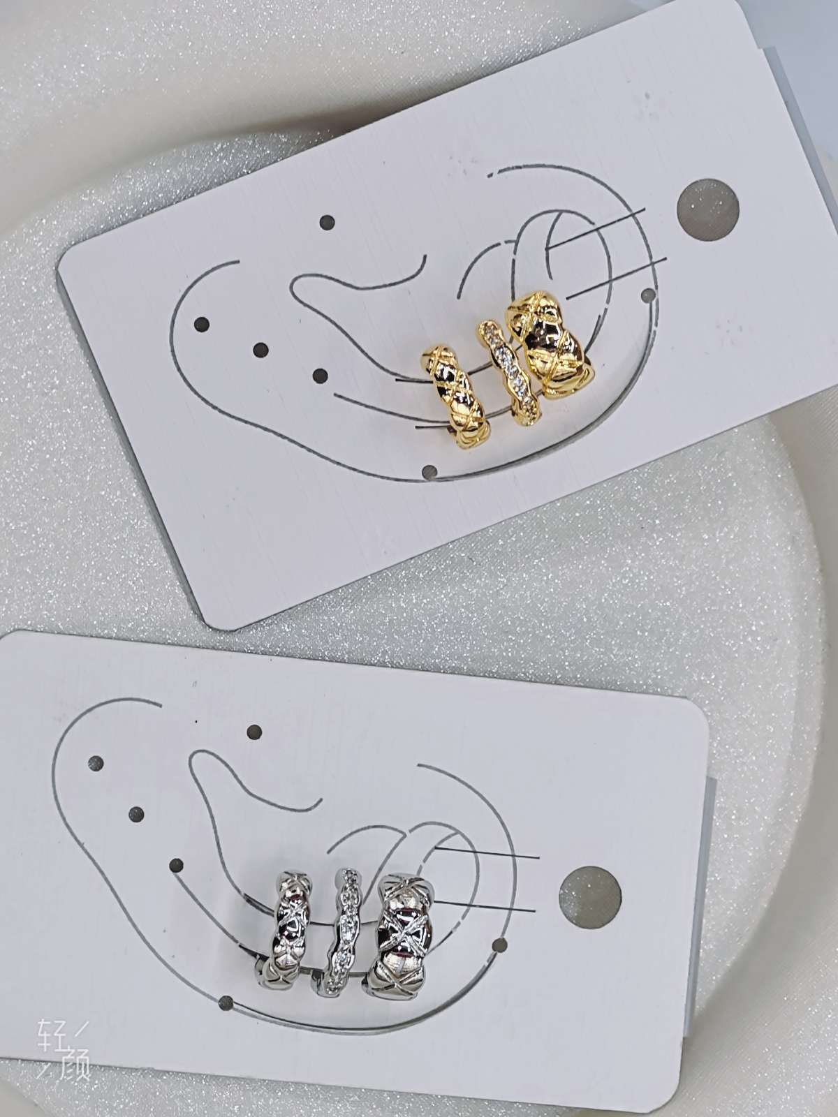 百搭时尚小香风耳夹女菱格小众设计感耳饰