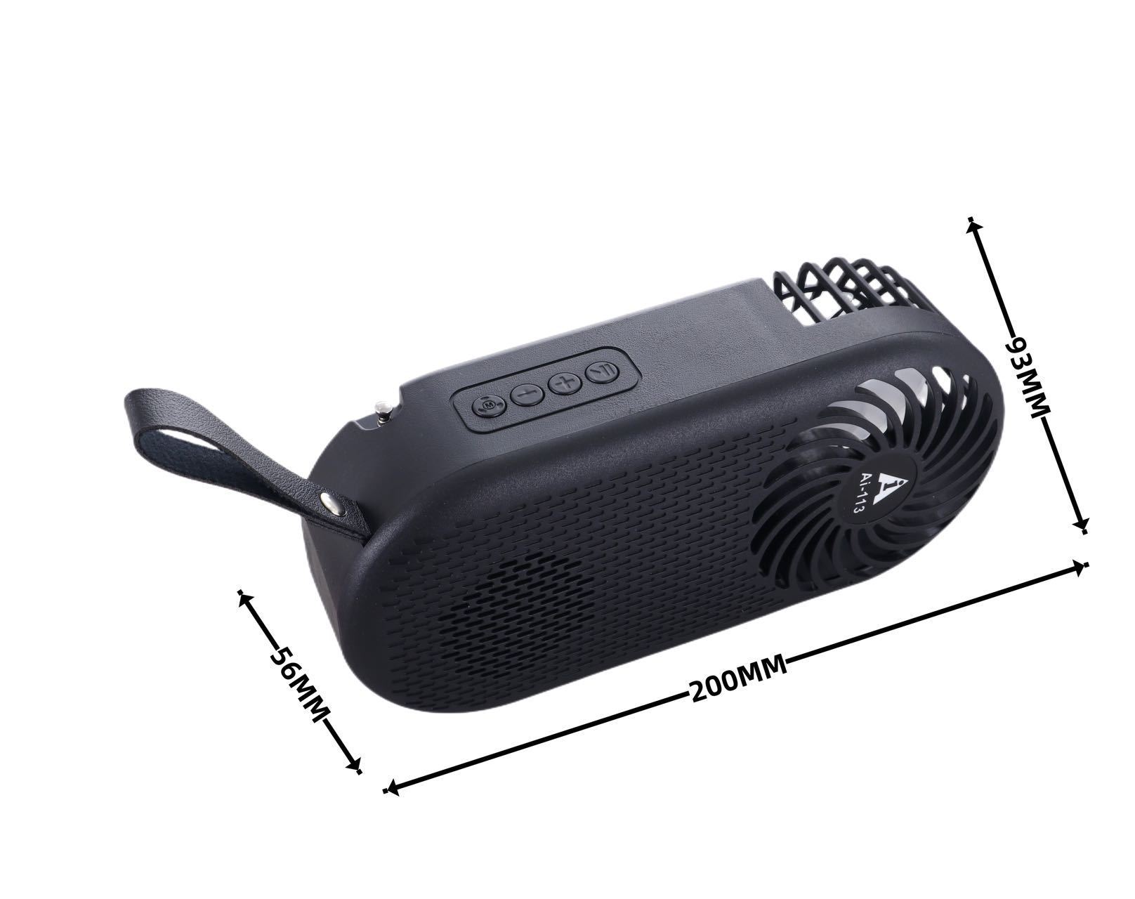 Ai-113蓝牙手持小风扇 户外便携式插卡迷你无线太阳能收音机音响详情10