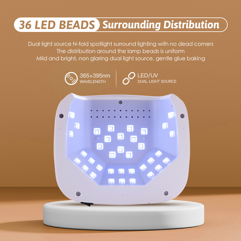 New 108W battery-powered nail lamp, high-power nail baking lamp, therapy lamp, intelligent sensing and portable details Picture