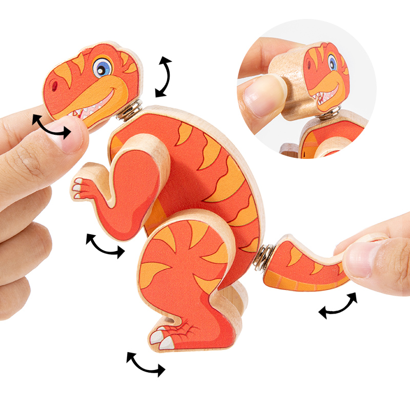 Children's educational handicraft Diy, three-dimensional magnetic assembly dinosaur model puzzle building blocks, early education and enlightenment wooden toys, children's Jurassic dinosaur assembly and splicing toys, CPC CE export certification Specification drawing